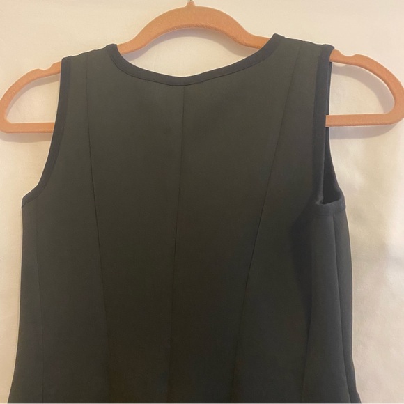 Ann Taylor Black Sleeveless Dress with gathered waist and cutout hem, Size 2P - Picture 7 of 12